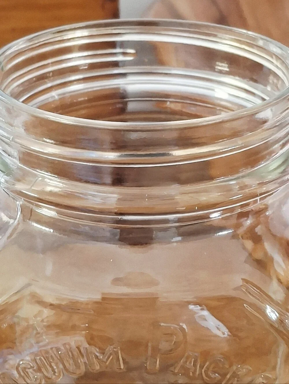 Vintage Owens Illinois Glass Coffee Jar Embossed 1935 Coffee Bar Kitchen Decor